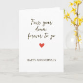 4st Anniversary – Four Year Down Forever to Go Karte (Gelbe Blume)