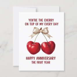 4th Anniversary Card, Fruit Anniversary Card,  Hol Feiertagskarte