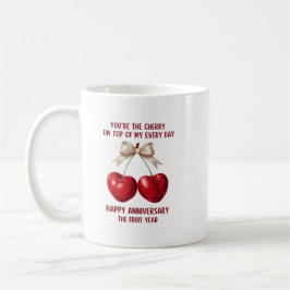 4th Anniversary Card, Fruit Anniversary Ornament Kaffeetasse