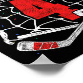 4th Birthday Hockey Lovers It's Great To Be 4 Year Poster (Ecke)