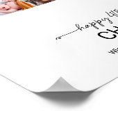 4th Birthday Number 4 Photo Collage Custom Picture Poster (Ecke)