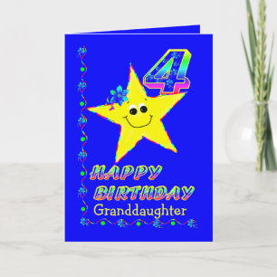 4th Birthday Stars Karte