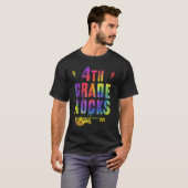 4th Fourth Grade Rocks Tie Dye Back To School Teac T-Shirt (Vorne ganz)