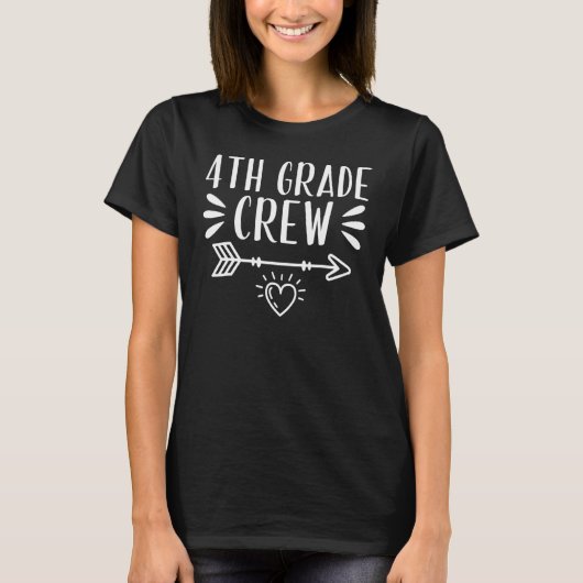 4th Grade Crew Teaching Back To School Teacher Stu T-Shirt (Vorderseite)