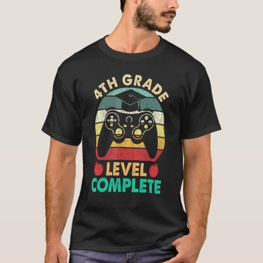 4th Grade Graduation Level Complete Video Gamer St T-Shirt (Vorderseite)