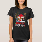 4th Grade Squad Plaid Reindeer Santa Hat Teacher C T-Shirt (Vorderseite)