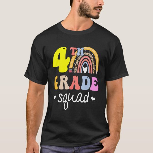 4th Grade Squad Teachers Kids Fourth Grade Back to T-Shirt (Vorderseite)