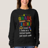4th Grade Teacher Definition Meaning Back to Schoo Sweatshirt (Vorderseite)