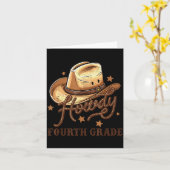 4th Grade Teacher Rodeo Country Western Howdy Four Karte (Gelbe Blume)