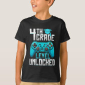 4th Grade Unlocked Gamer Graduation T-Shirt (Vorderseite)