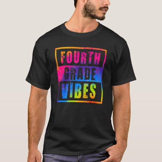 4th Grade Vibes First Day Of School Back To School T-Shirt (Vorderseite)