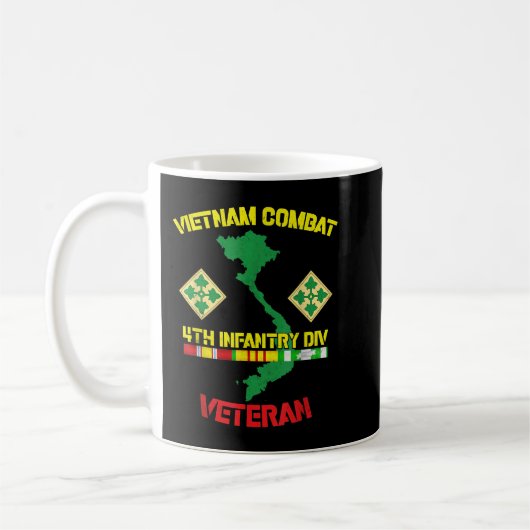 4th Infantry Division - Vietnam Combat Veteran  Kaffeetasse (Links)