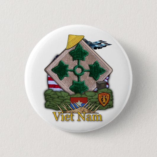 4th infantry Division Vietnam War vets Button (Vorderseite)