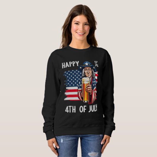 4th July 1776 Patriotic Patriot USA Eagle Independ Sweatshirt (Vorne ganz)