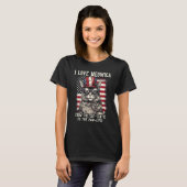 4th July Cat Lover, I Love Meowica Funny Patriotic T-Shirt (Vorne ganz)