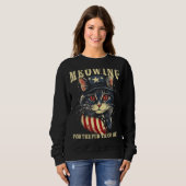 4th July Cat Lover, Meowing For The Fur-th Of July Sweatshirt (Vorne ganz)