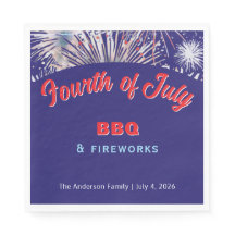 4th July Fireworks Red White Blue Custom Party
