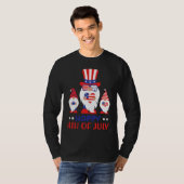 4th July Gnome Happy 4th July US flag T-Shirt (Vorne ganz)