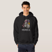 4th july Patriotic eagle flag Independence Day Ame Hoodie (Vorne ganz)