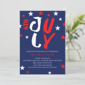 4th July Stars Family Reunion  Einladung (Stehend Vorderseite)