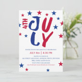 4th July Stars Family Reunion  Einladung (Stehend Vorderseite)