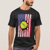 4th July Tennis America Flag Patriotic Men Boys Ki T-Shirt (Vorderseite)