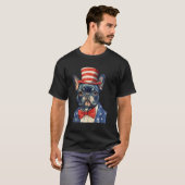 4th July US Flag Patriotic Designs French Bulldog T-Shirt (Vorne ganz)