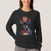 4th July US Flag Patriotic Designs  French Bulldog T-Shirt (Vorderseite)