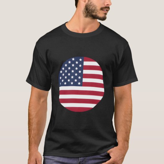 4Th July Usa Flag American Patriotic Minimalist T-Shirt (Vorderseite)