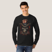 4th July Y'allternative USA Flag Western Skull Men T-Shirt (Vorne ganz)
