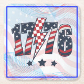 4th of July 1776-63751 Rechteckiger Pappuntersetzer (Vorderseite)