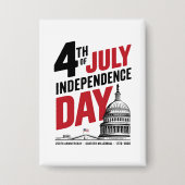 4th of July 250th Anniversary Independence Day Button (Vorderseite)