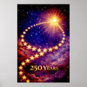 4th of July 50 Stars 250 Years USA Independence Poster (Vorne)