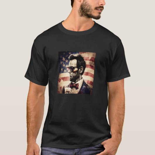 4th Of July Abraham Lincoln_1 T-Shirt (Vorderseite)