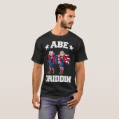 4th of July Abraham Lincoln Griddy Abe Griddin T-Shirt (Vorne ganz)