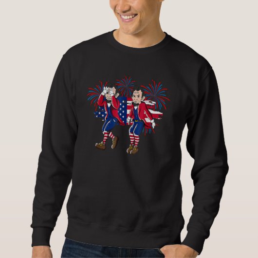 4th of July Abraham Lincoln Griddy Abe Griddin Unc Sweatshirt (Vorderseite)
