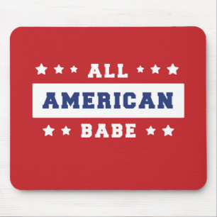 4th Of July All American Babe Mousepad