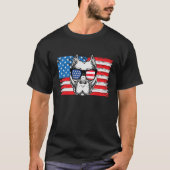4th Of July American Bulldog Us Flag Patriotic Dog T-Shirt (Vorderseite)