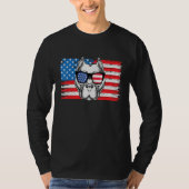 4th Of July American Bulldog Us Flag Patriotic Dog T-Shirt (Vorderseite)