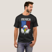 4th of July American Flag Bald Eagle Mullet 4th Ju T-Shirt (Vorne ganz)