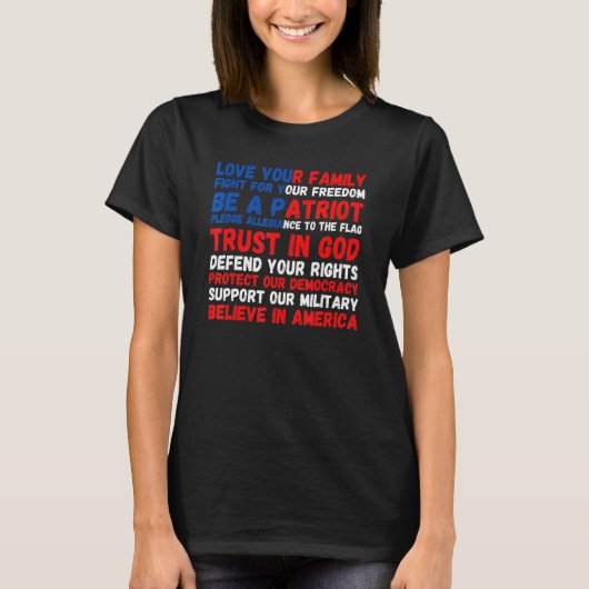 4th of July American Flag Patriotic 1776 T-Shirt (Vorderseite)