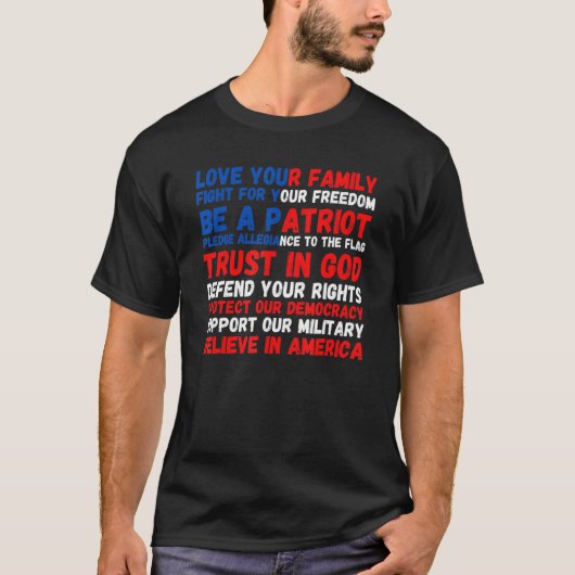 4th of July American Flag Patriotic 1776 T-Shirt (Vorderseite)