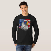 4th Of July American Flag Patriotic Eagle USA T-Shirt (Vorne ganz)