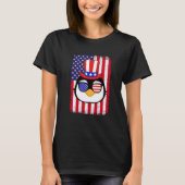 4th Of July American Flag Patriotic Penguin Sungla T-Shirt (Vorderseite)