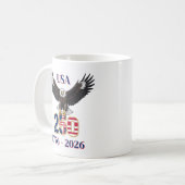 4th of July Anniversary 250 Years USA Bald Eagle Kaffeetasse (Vorderseite Links)