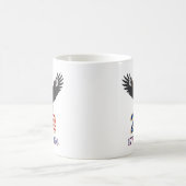 4th of July Anniversary 250 Years USA Bald Eagle Kaffeetasse (Mittel)