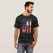 4th Of July Arboris Men Tree Climber Dad Chainsaw T-Shirt (Vorne ganz)