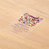 4th of July Backyard BBQ & Fireworks America 250 Acryleinladungen (Ablage )