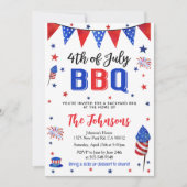 4th of July Backyard BBQ Invitation Einladung (Vorderseite)
