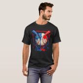 4th Of July Baseball Drip Patriotic Ice Cream Yout T-Shirt (Vorne ganz)